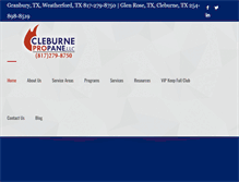 Tablet Screenshot of cleburnepropane.com